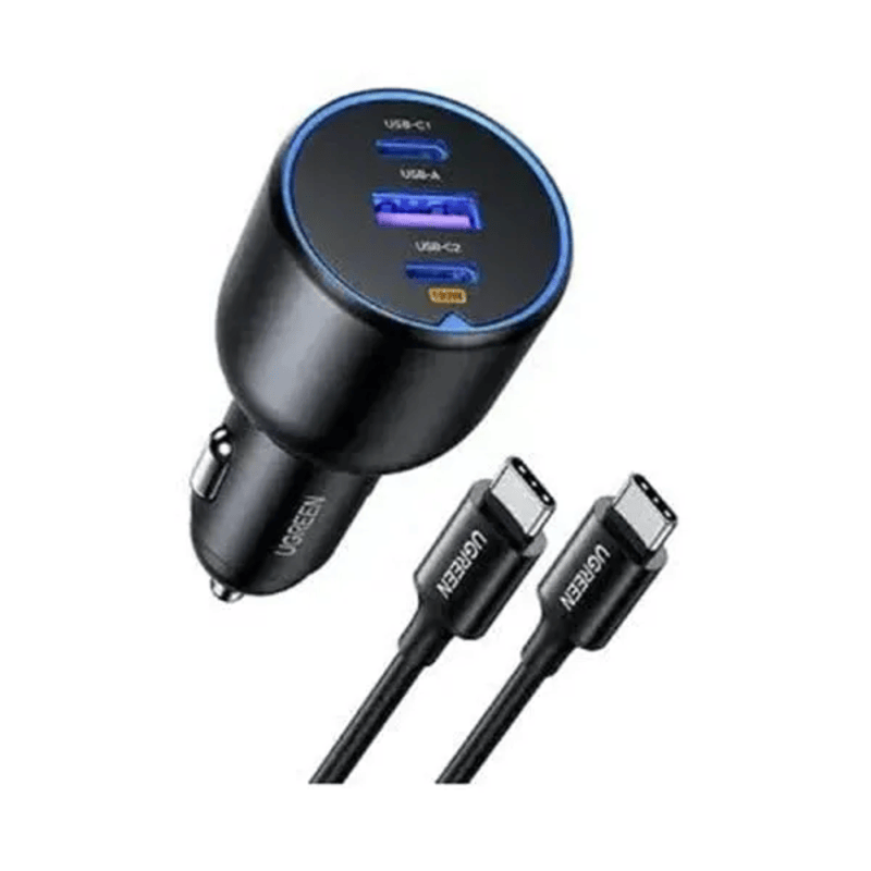 UGREEN-EC705-(55511) (1) UGREEN 55511 130W 3-Port Fast Car Charger Set